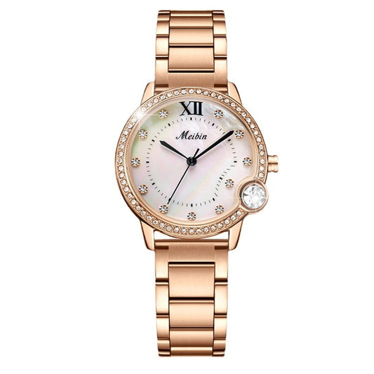 Fashion Shell Face Waterproof Ladies Quartz Watch