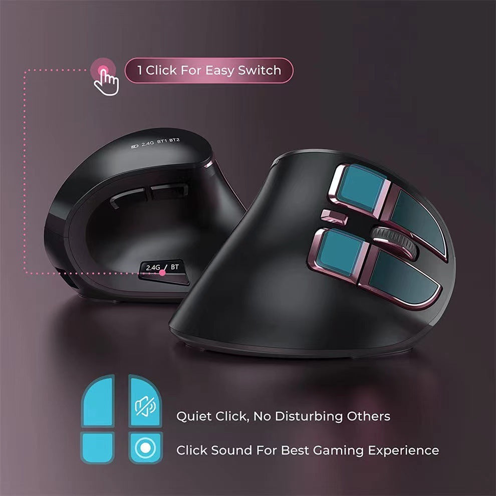Bluetooth Vertical Mouse Wireless USB24 Three-mode Charging