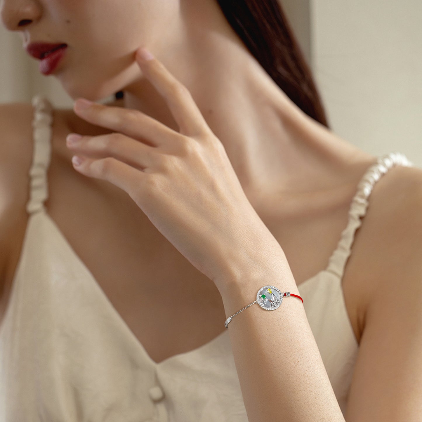 Simple Emerald Bracelet Female Original Design S925 Silver Virgo Bracelet