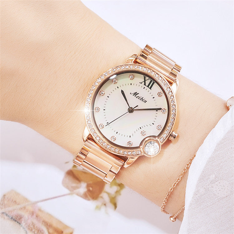 Fashion Shell Face Waterproof Ladies Quartz Watch
