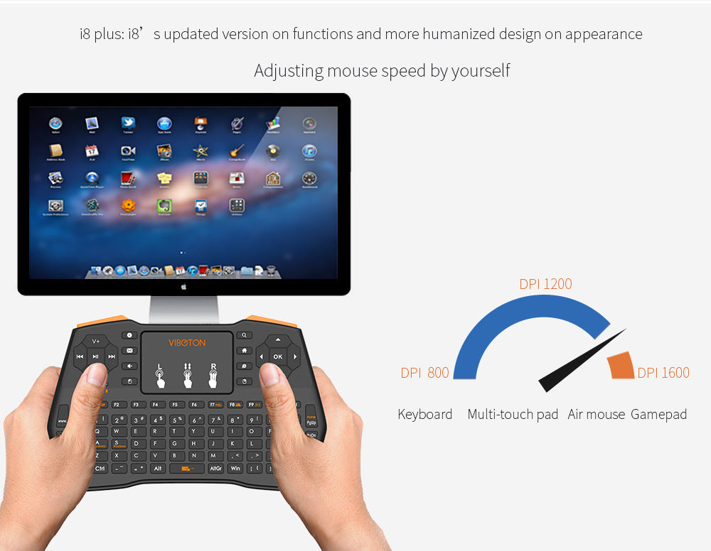 Wireless multi-function mouse and keyboard mini