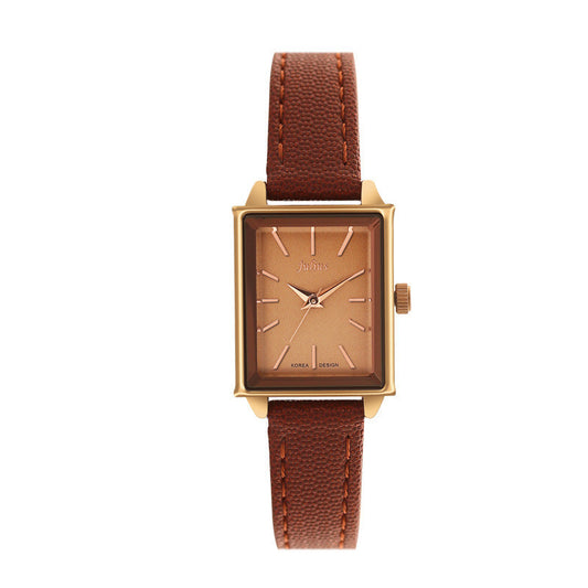 Julius Rectangular Simple Art Retro Wild Belt Quartz Watch Waterproof Ladies Watch