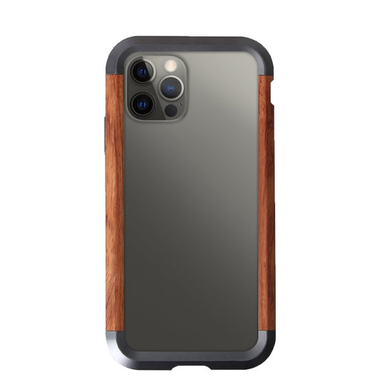 R-JUST Metal + Wood Frame Protective Case, For iPhone 12 mini, For iPhone 12 / 12 Pro, For iPhone 12 Pro Max