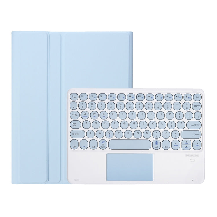 YT098B-A Detachable Candy Color Skin Feel Texture Round Keycap Bluetooth Keyboard Leather Case with Touch Control For iPad Air 11 2024 / 2025 / Air 4 10.9 2020 / Air 5 10.9 2022 (Purple), For iPad 10.2 2020 & 2019 / Air 2019 / Pro 10.5 inch������������...