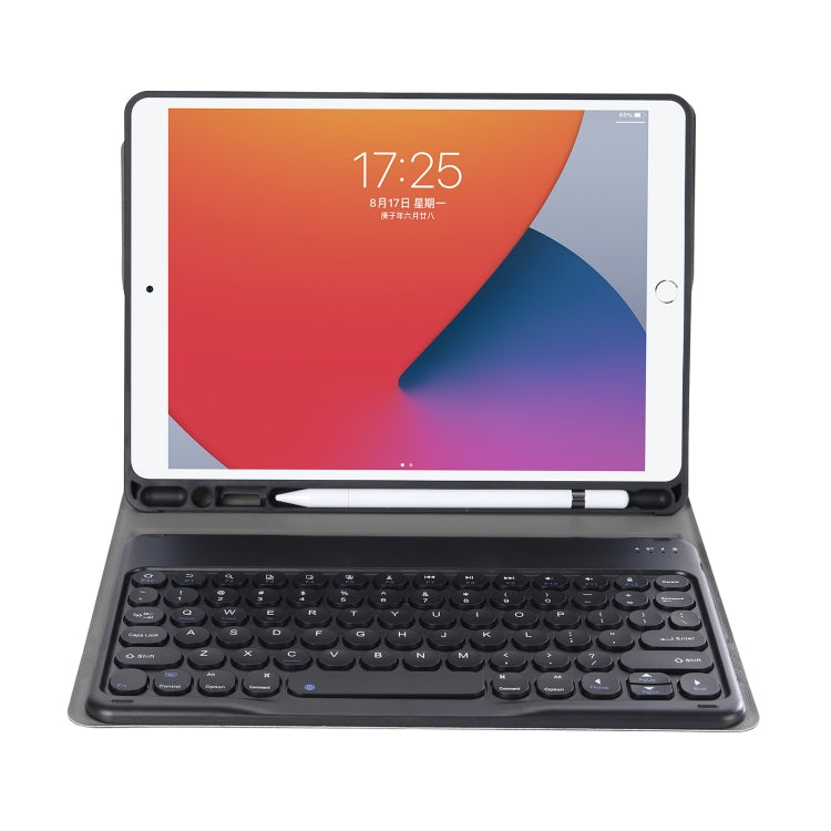 YA098B Detachable Lambskin Texture Round Keycap Bluetooth Keyboard Leather Case with Pen Slot & Stand, For iPad Air 5 / 4 10.9 inch 2020 / Pro 11 inch 2020 / 2018, For iPad 10.2 (2020) & (2019) / Air 3 10.5 inch / Pro 10.5 inch�������������������������...