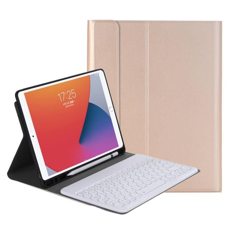 YA098B Detachable Lambskin Texture Round Keycap Bluetooth Keyboard Leather Case with Pen Slot & Stand, For iPad Air 5 / 4 10.9 inch 2020 / Pro 11 inch 2020 / 2018, For iPad 10.2 (2020) & (2019) / Air 3 10.5 inch / Pro 10.5 inch�������������������������...