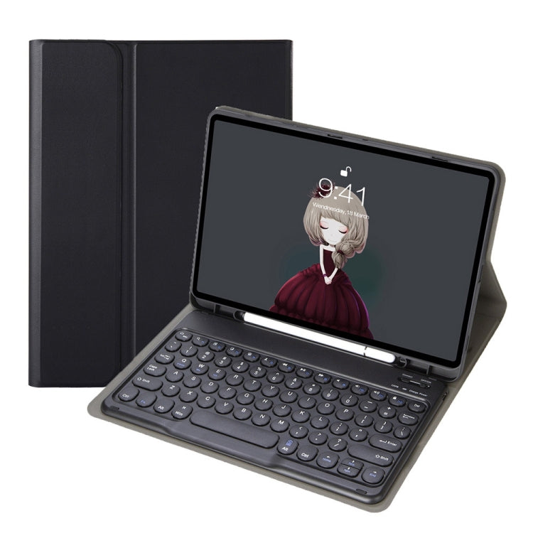 YA098B Detachable Lambskin Texture Round Keycap Bluetooth Keyboard Leather Case with Pen Slot & Stand, For iPad Air 5 / 4 10.9 inch 2020 / Pro 11 inch 2020 / 2018, For iPad 10.2 (2020) & (2019) / Air 3 10.5 inch / Pro 10.5 inch�������������������������...