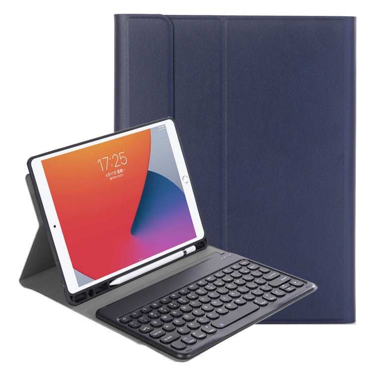 YA098B Detachable Lambskin Texture Round Keycap Bluetooth Keyboard Leather Case with Pen Slot & Stand, For iPad Air 5 / 4 10.9 inch 2020 / Pro 11 inch 2020 / 2018, For iPad 10.2 (2020) & (2019) / Air 3 10.5 inch / Pro 10.5 inch�������������������������...
