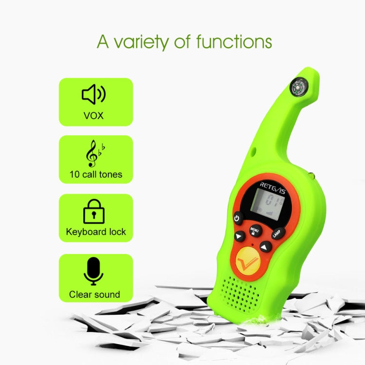 1 Pair RETEVIS RT75 0.5W US Frequency 22CHS FRS License-free Children Handheld Walkie Talkie, RT75
