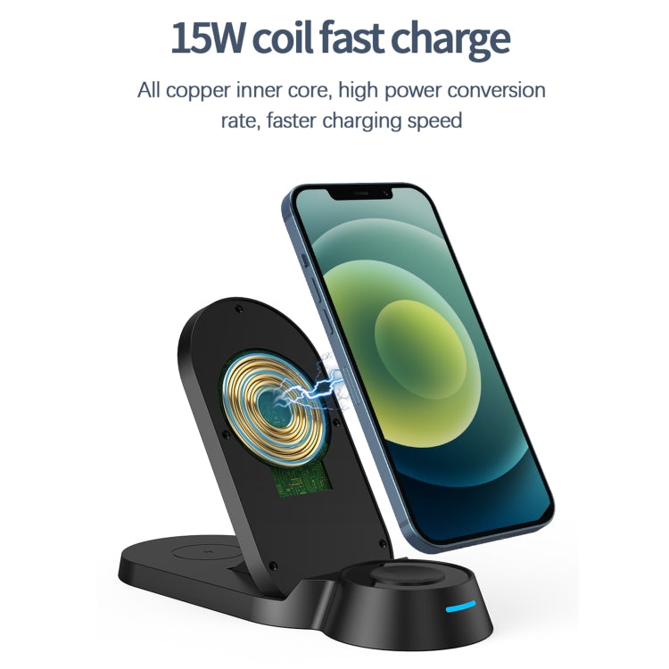 H22 3 In 1 Multi-function Foldable Smart Wireless Charger for Smart Phones & iWatches & AirPods