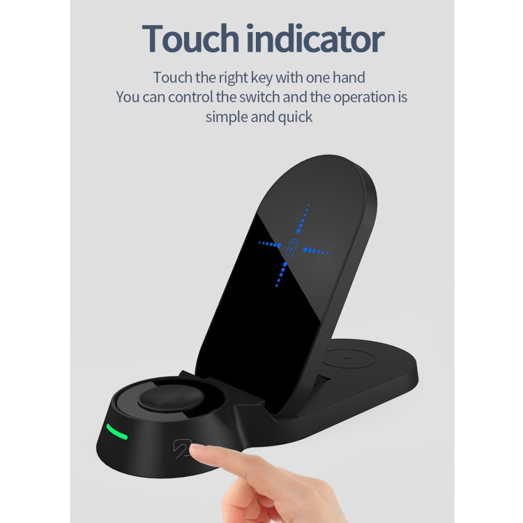 H22 3 In 1 Multi-function Foldable Smart Wireless Charger for Smart Phones & iWatches & AirPods