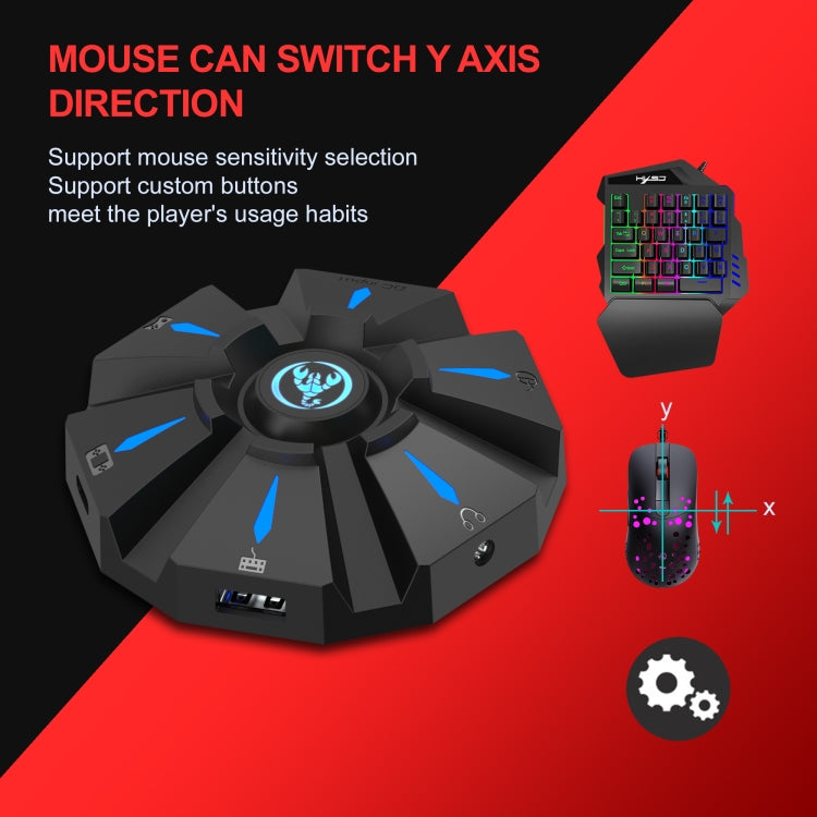 HXSJ P9 Portable Keyboard Mouse Converter for PS4 / Xbox One / PS3 / Xbox 360 / N-Switch, P9
