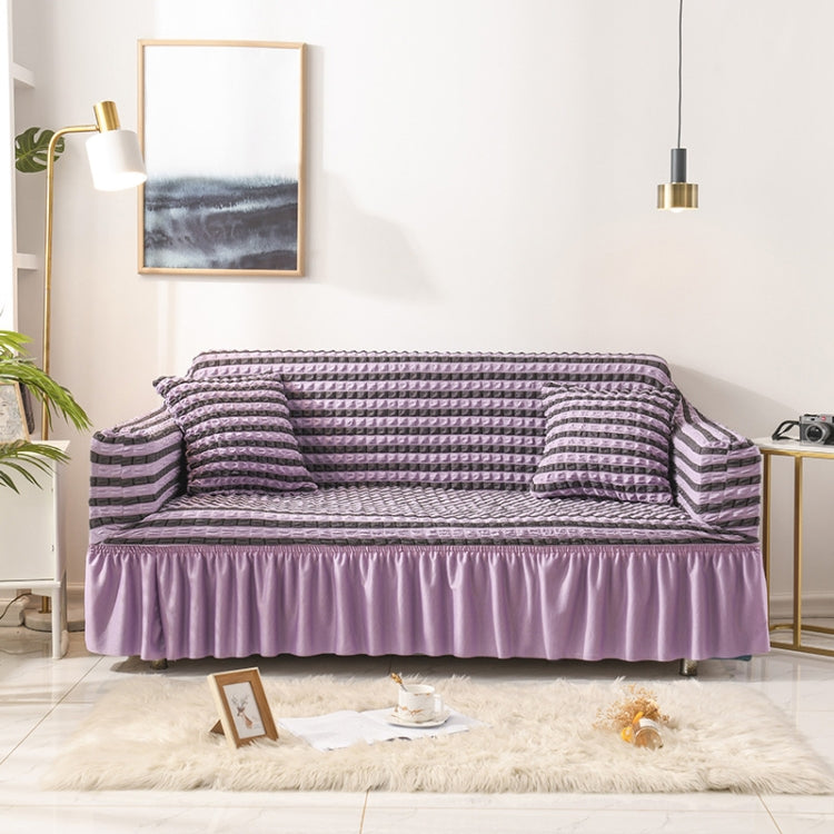 Living Room Stretch Full Coverage Skirt Style Sofa Cover, Size: Double M 145-185cm