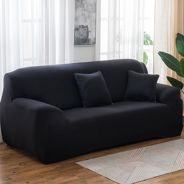 145-185cm Four Seasons Solid Color Elastic Full Coverage Non-slip Sofa Cover