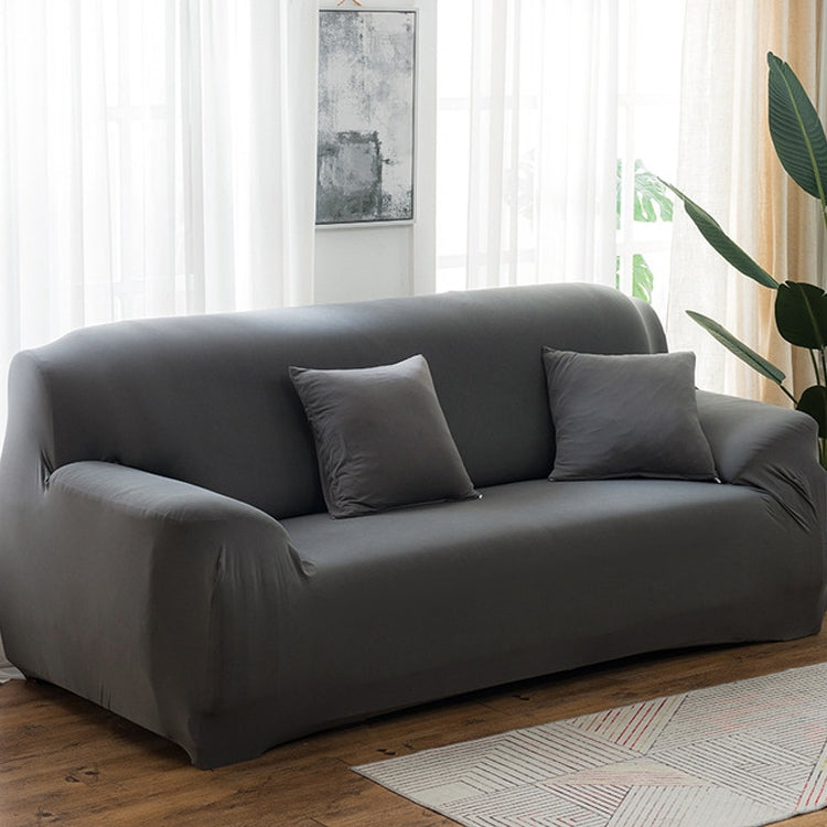 145-185cm Four Seasons Solid Color Elastic Full Coverage Non-slip Sofa Cover