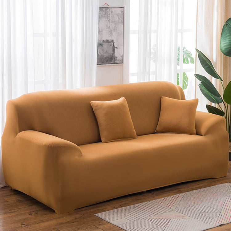 145-185cm Four Seasons Solid Color Elastic Full Coverage Non-slip Sofa Cover