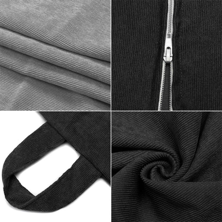 Corduroy Lazy Bean Bag Chair Sofa Cover, 85x110cm, 100x120cm