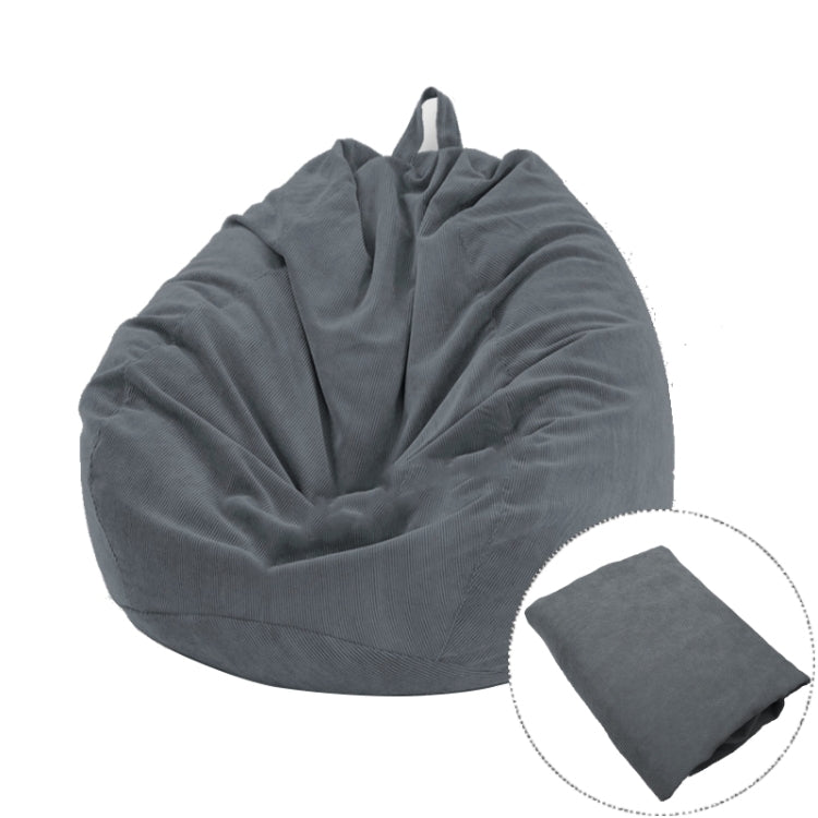 Corduroy Lazy Bean Bag Chair Sofa Cover, 85x110cm, 100x120cm