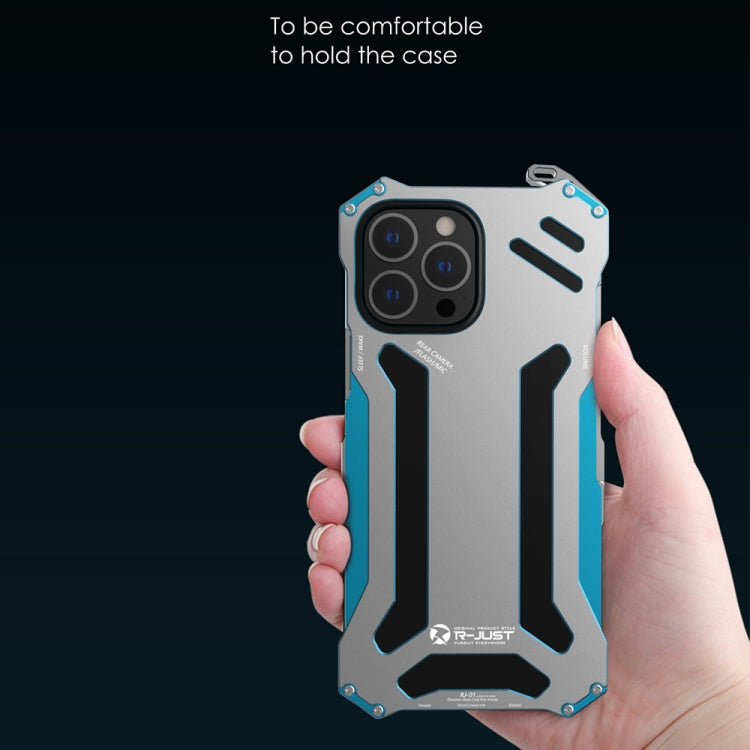 R-JUST Shockproof Armor Metal Protective Case, For iPhone 13, For iPhone 13 Pro, For iPhone 13 Pro Max, For iPhone 13 mini