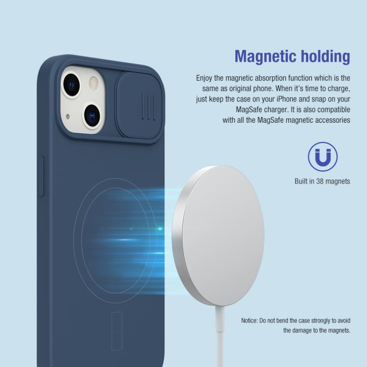 NILLKIN CamShield MagSafe Magnetic Liquid Silicone + PC Full Coverage Case, For iPhone 13, For iPhone 13 Pro