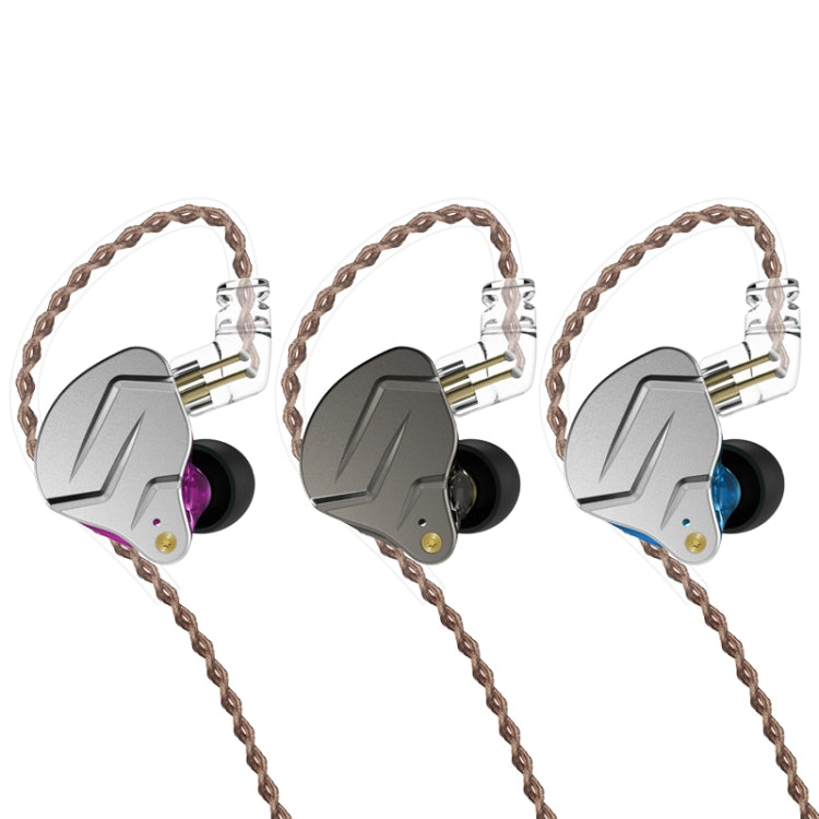 KZ ZSN Pro Ring Iron Hybrid Drive Metal In-ear Wired Earphone,, ZSN Standard Version(Purple), ZSN Mic Version(Grey), ZSN Mic Version(Blue), ZSN Mic Version(Purple), ZSN Standard Version(Grey), ZSN Standard Version(Blue)