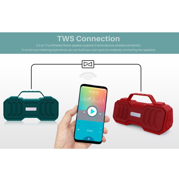 New Rixing NR-4500M Bluetooth 5.0 Portable Outdoor Karaoke Wireless Bluetooth Speaker with Microphone, NR-4500M(Black), NR-4500M(Red), NR-4500M(Green), NR-4500M(Dark Green), NR-4500M(Grey)