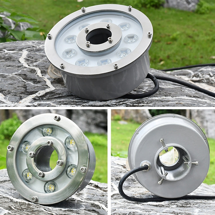 Landscape Colorful Color Changing Ring LED Aluminum Alloy Underwater Fountain Light, 6W, 12W, 18W