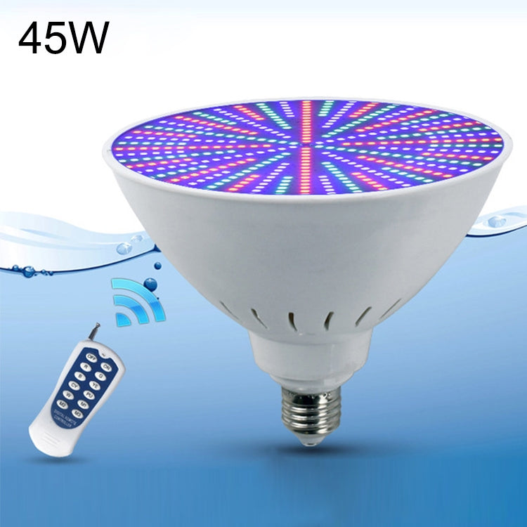 ABS Plastic LED Pool Bulb Underwater Light, Warm White Light, White Light, Colorful Light, Colorful +12 Button Remote Control, Colorful +18 Button Remote Control