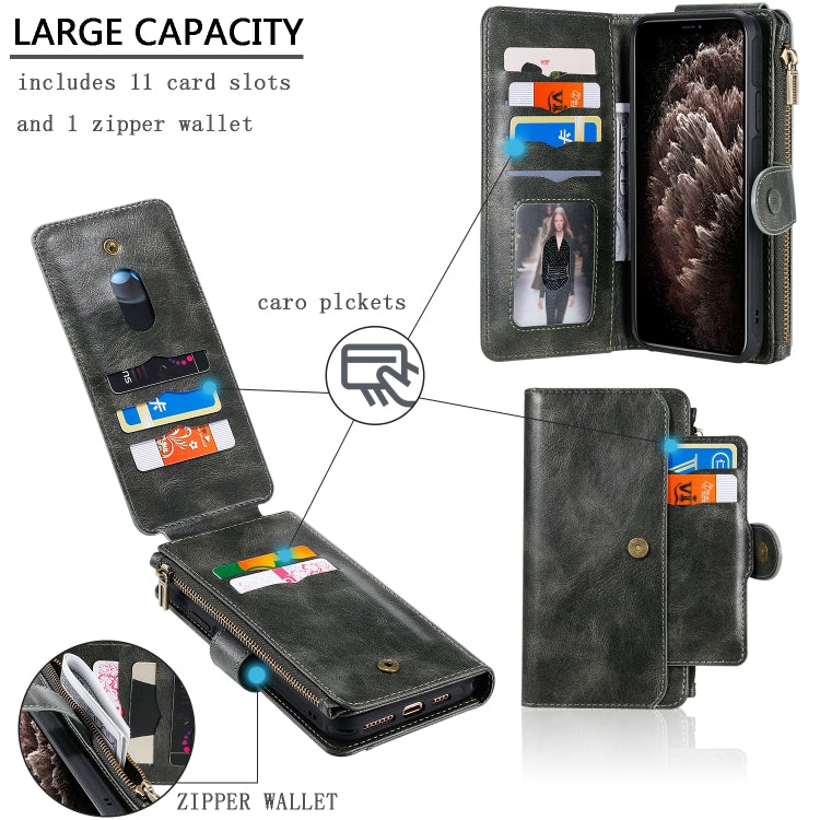Retro Multifunctional Horizontal Flip PU Leather Case with Card Slot & Holder & Wallet & Photo Frame, For iPhone 11 Pro, For iPhone 11, For iPhone 11 Pro Max