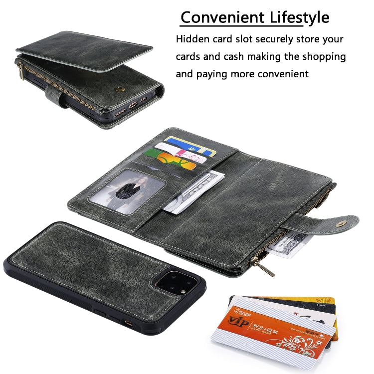 Retro Multifunctional Horizontal Flip PU Leather Case with Card Slot & Holder & Wallet & Photo Frame, For iPhone 11 Pro, For iPhone 11, For iPhone 11 Pro Max