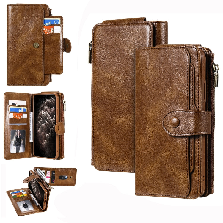Retro Multifunctional Horizontal Flip PU Leather Case with Card Slot & Holder & Wallet & Photo Frame, For iPhone 11 Pro, For iPhone 11, For iPhone 11 Pro Max