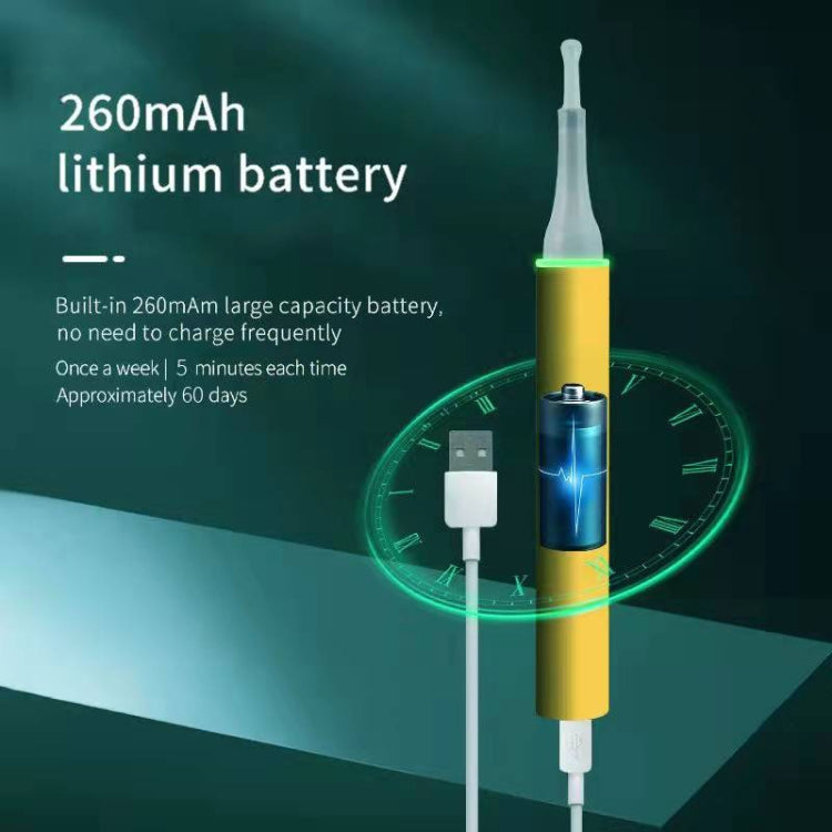 T6 Portable Wireless Smart Visual Earpick Earwax Removal Tool, T6 (White), T6 (Yellow), T6 (Light Blue), T6 (Black)
