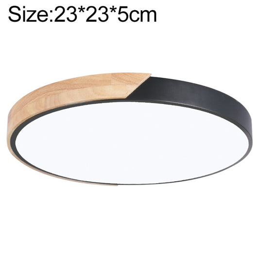 Wood Macaron LED Round Ceiling Lamp, Stepless Dimming, 23cm, 30cm, 40cm, 50cm, 60cm