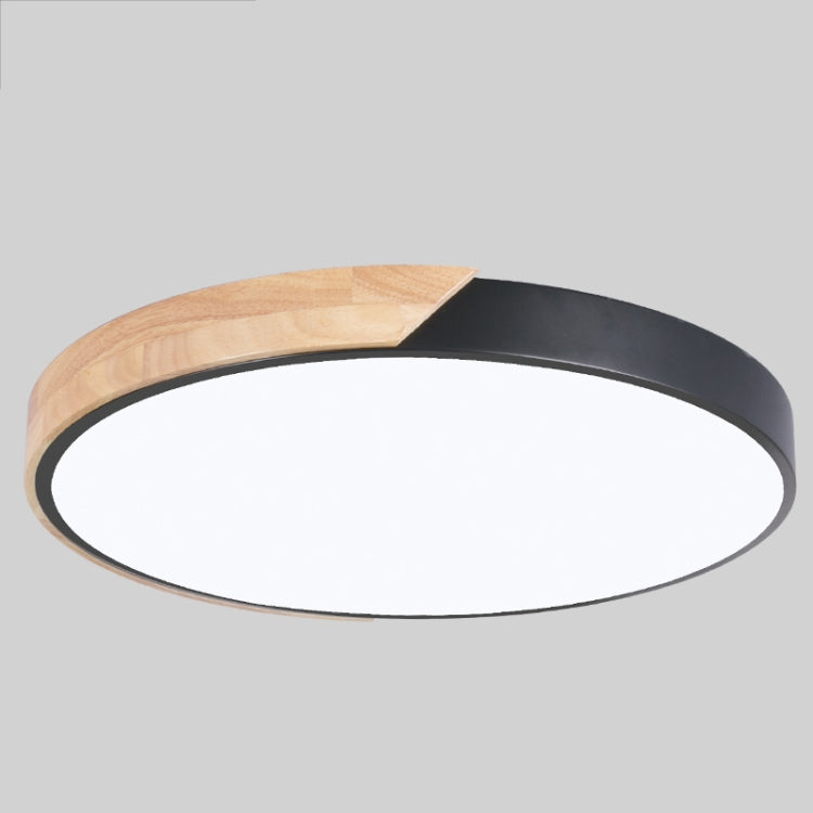 Wood Macaron LED Round Ceiling Lamp, Stepless Dimming, 23cm, 30cm, 40cm, 50cm, 60cm