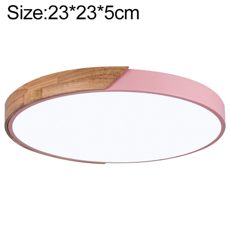 Wood Macaron LED Round Ceiling Lamp, Stepless Dimming, 23cm, 30cm, 40cm, 50cm, 60cm