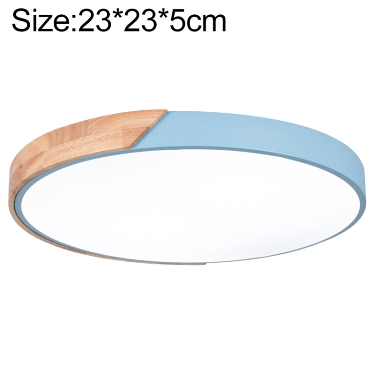 Wood Macaron LED Round Ceiling Lamp, Stepless Dimming, 23cm, 30cm, 40cm, 50cm, 60cm