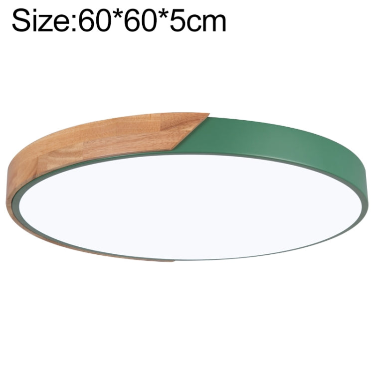 Wood Macaron LED Round Ceiling Lamp, Stepless Dimming, 23cm, 30cm, 40cm, 50cm, 60cm