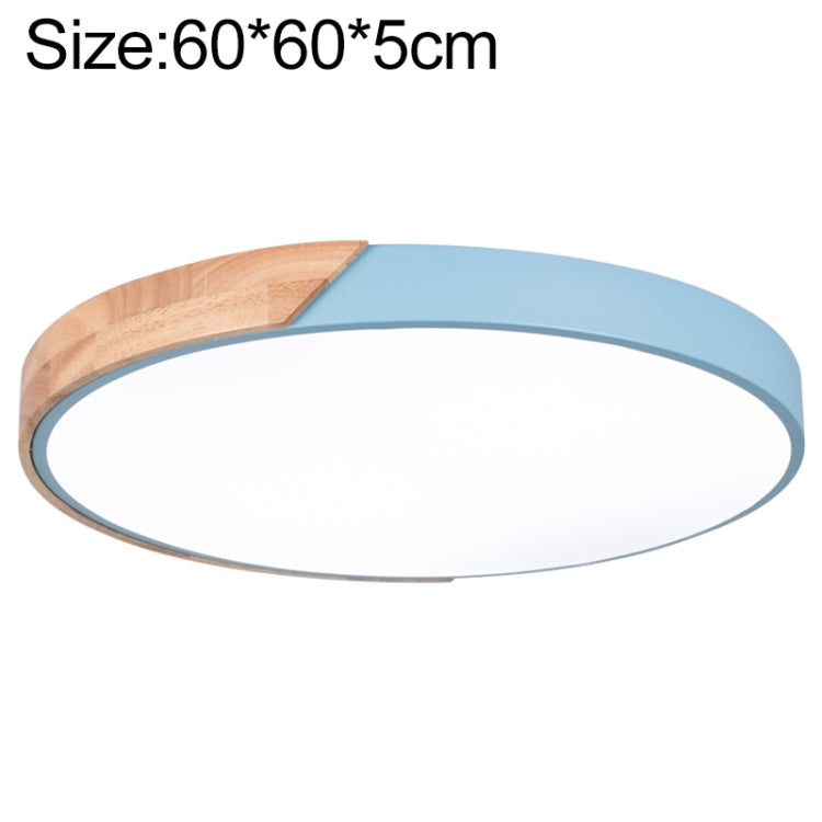 Wood Macaron LED Round Ceiling Lamp, Stepless Dimming, 23cm, 30cm, 40cm, 50cm, 60cm