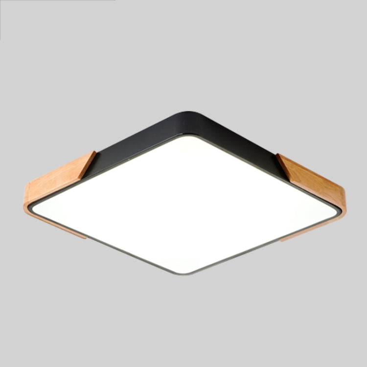 Wood Macaron LED Square Ceiling Lamp, 3-Colors Light, 30cm, 40cm, 50cm, 60cm