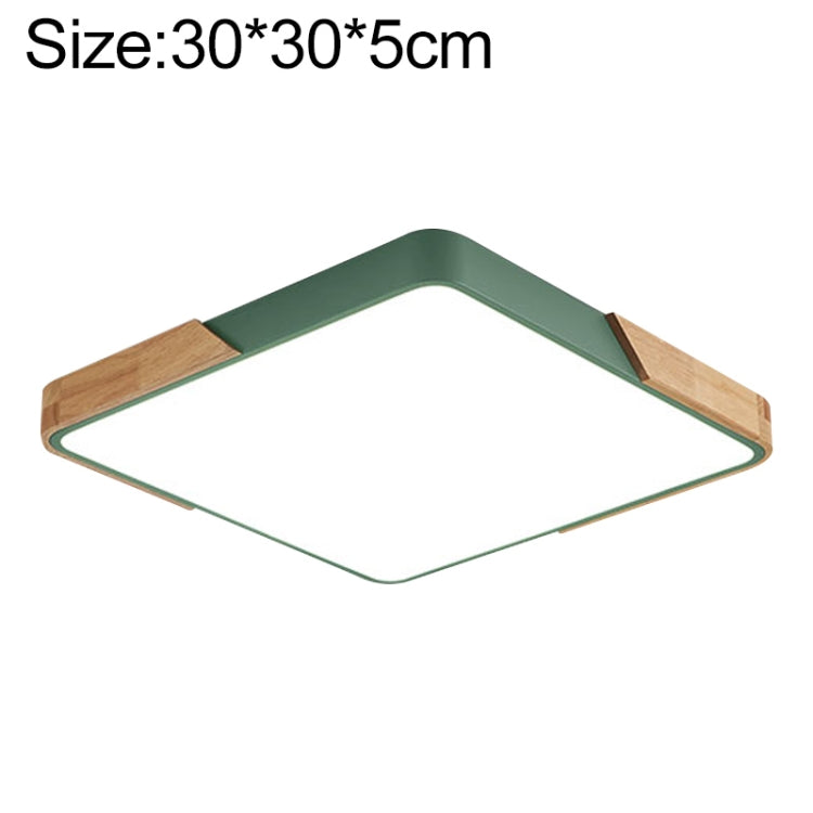 Wood Macaron LED Square Ceiling Lamp, 3-Colors Light, 30cm, 40cm, 50cm, 60cm