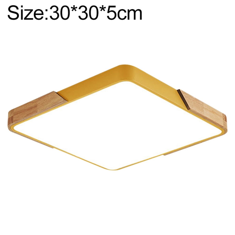 Wood Macaron LED Square Ceiling Lamp, 3-Colors Light, 30cm, 40cm, 50cm, 60cm