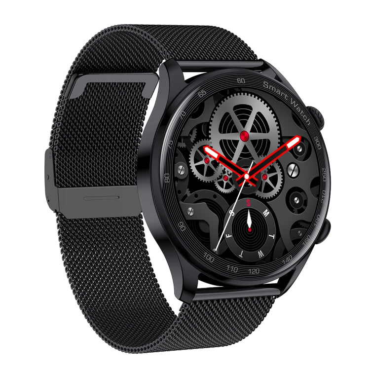 AK32 1.36 inch IPS Touch Screen Smart Watch, Support Bluetooth Calling/Blood Oxygen Monitoring,Style: Steel Watch Band, Steel Watch Band(Silver), Steel Watch Band(Black), Steel Watch Band(Gold)