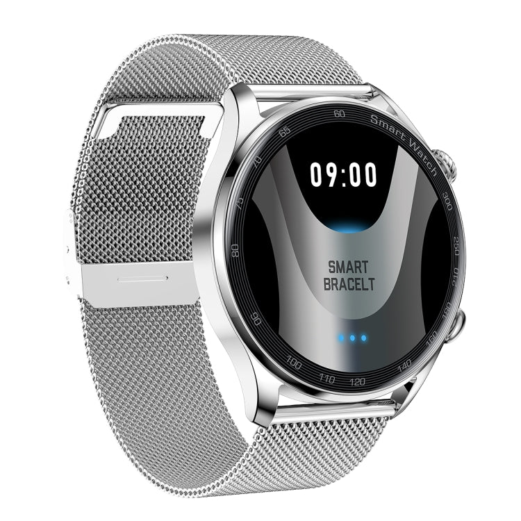 AK32 1.36 inch IPS Touch Screen Smart Watch, Support Bluetooth Calling/Blood Oxygen Monitoring,Style: Steel Watch Band, Steel Watch Band(Silver), Steel Watch Band(Black), Steel Watch Band(Gold)