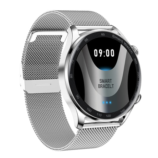 AK32 1.36 inch IPS Touch Screen Smart Watch, Support Bluetooth Calling/Blood Oxygen Monitoring,Style: Steel Watch Band, Steel Watch Band(Silver), Steel Watch Band(Black), Steel Watch Band(Gold)