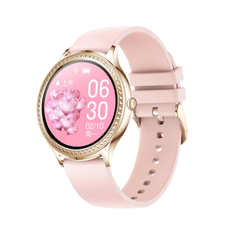 AK35 1.32 inch IPS Color Screen Smart Watch, Support Sleep Monitoring/Blood Oxygen Monitoring, Black Steel Watch Band, Black Silicone Watch Band, Gold Pink Silicone Watch Band, Gold Steel Watch Band, Gold Purple Silicone Watch Band���������������������...
