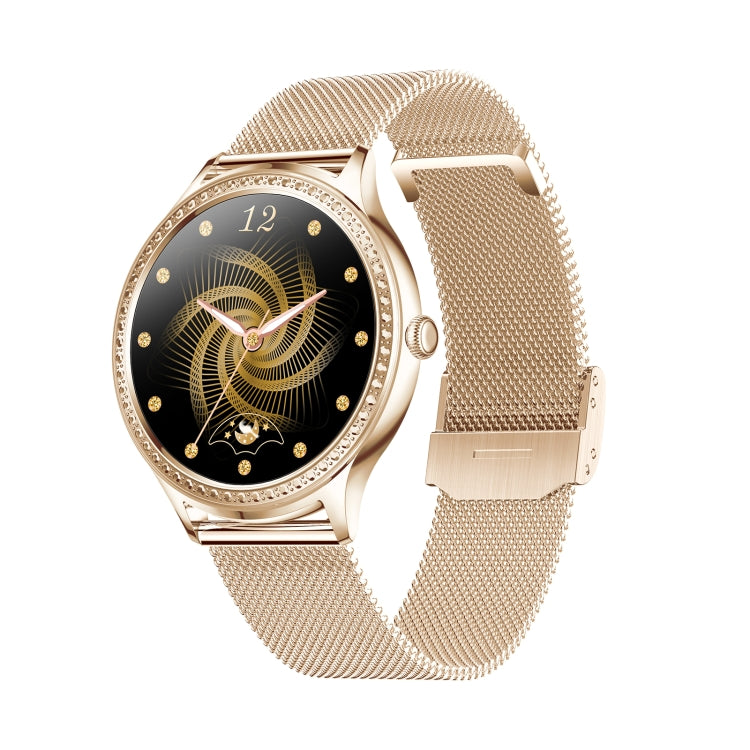 AK35 1.32 inch IPS Color Screen Smart Watch, Support Sleep Monitoring/Blood Oxygen Monitoring, Black Steel Watch Band, Black Silicone Watch Band, Gold Pink Silicone Watch Band, Gold Steel Watch Band, Gold Purple Silicone Watch Band���������������������...