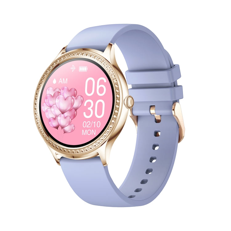 AK35 1.32 inch IPS Color Screen Smart Watch, Support Sleep Monitoring/Blood Oxygen Monitoring, Black Steel Watch Band, Black Silicone Watch Band, Gold Pink Silicone Watch Band, Gold Steel Watch Band, Gold Purple Silicone Watch Band���������������������...