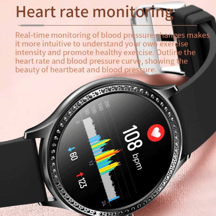 AK35 1.32 inch IPS Color Screen Smart Watch, Support Sleep Monitoring/Blood Oxygen Monitoring, Black Steel Watch Band, Black Silicone Watch Band, Gold Pink Silicone Watch Band, Gold Steel Watch Band, Gold Purple Silicone Watch Band���������������������...