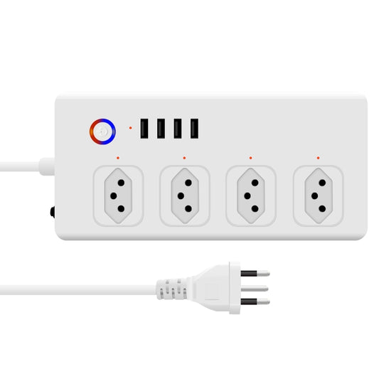 SM-SO301-B 4 Holes + 4 USB Multi-purpose Smart Power Strip, Brazil Plug, ZigBee 10A, WiFi 10A