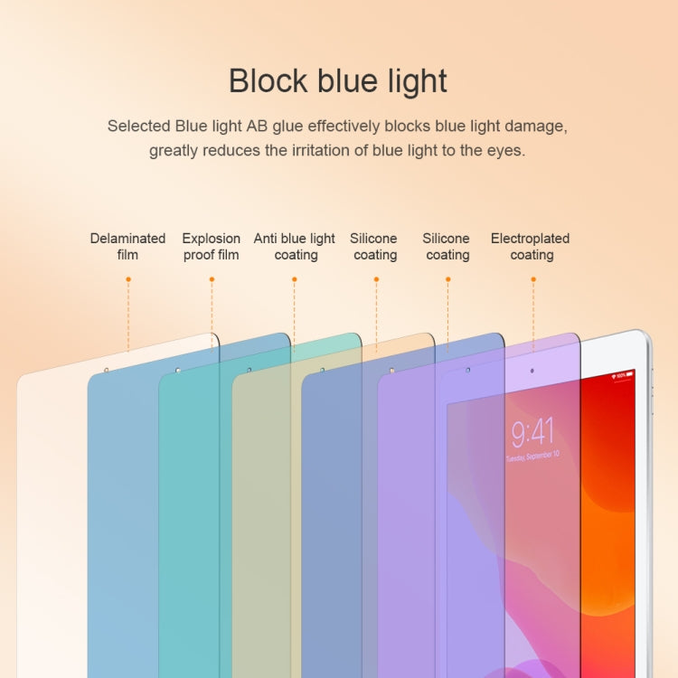 NILLKIN V+ Series 0.33mm 4H Anti-blue Ray Tempered Glass Film, For iPad 10.2